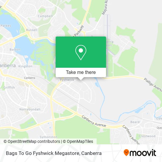 Bags To Go Fyshwick Megastore map