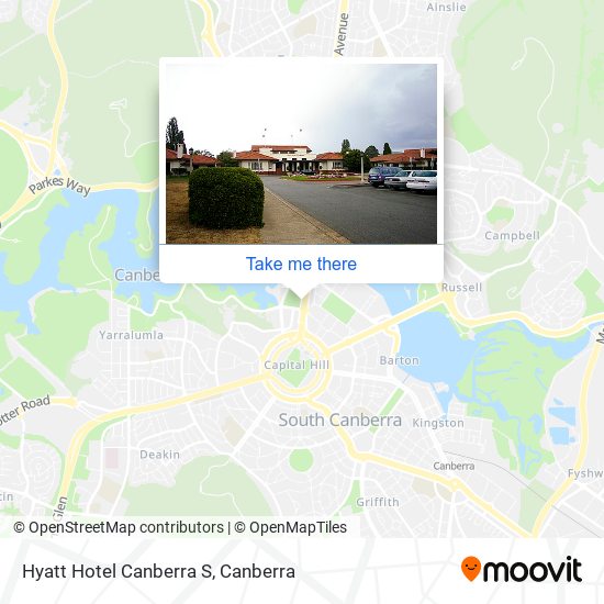 Hyatt Hotel Canberra S map