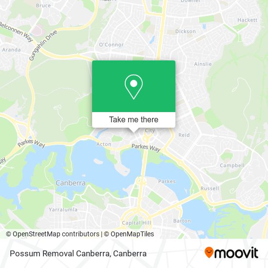 Possum Removal Canberra map