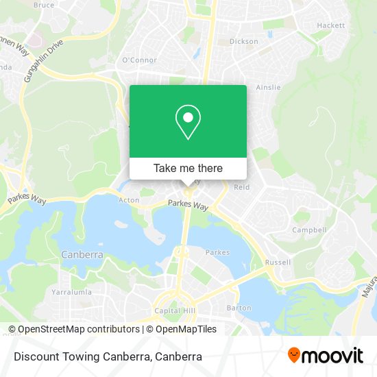 Discount Towing Canberra map
