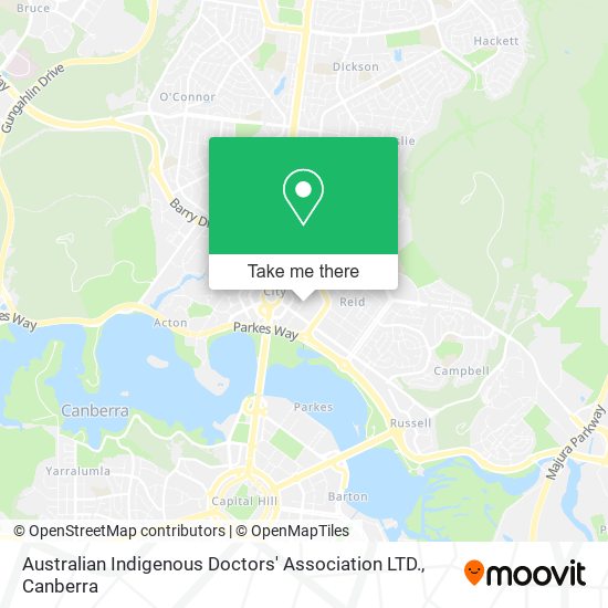 Australian Indigenous Doctors' Association LTD. map