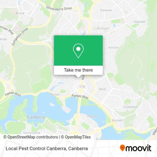 Mapa Local Pest Control Canberra
