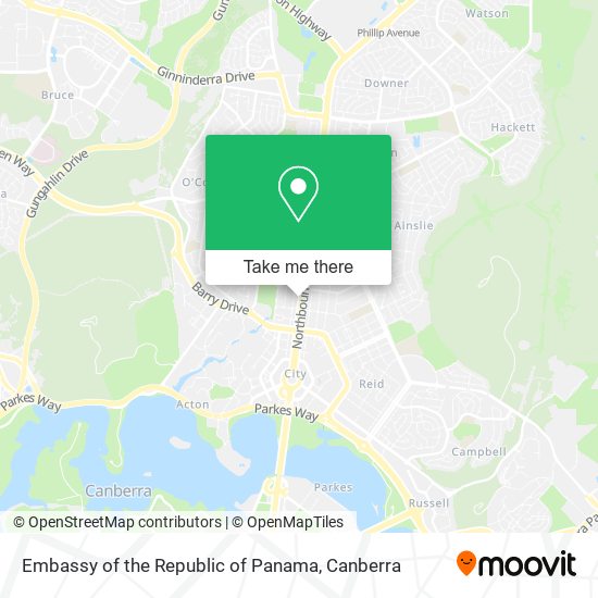 Embassy of the Republic of Panama map