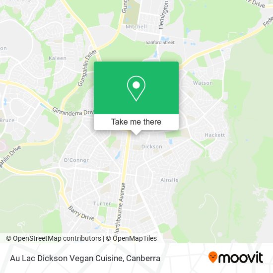 Au Lac Dickson Vegan Cuisine map