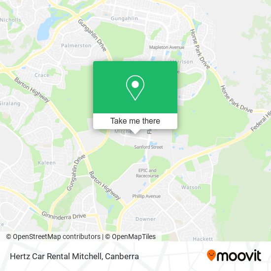 Hertz Car Rental Mitchell map