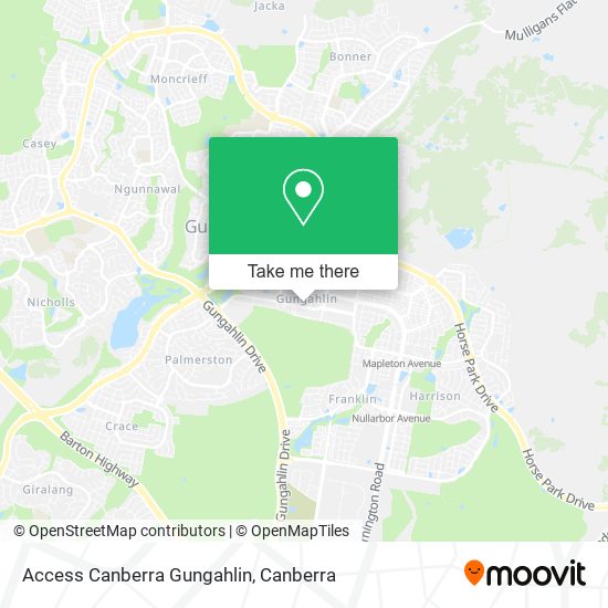 Access Canberra Gungahlin map