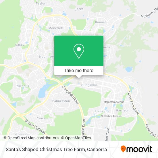 Mapa Santa's Shaped Christmas Tree Farm