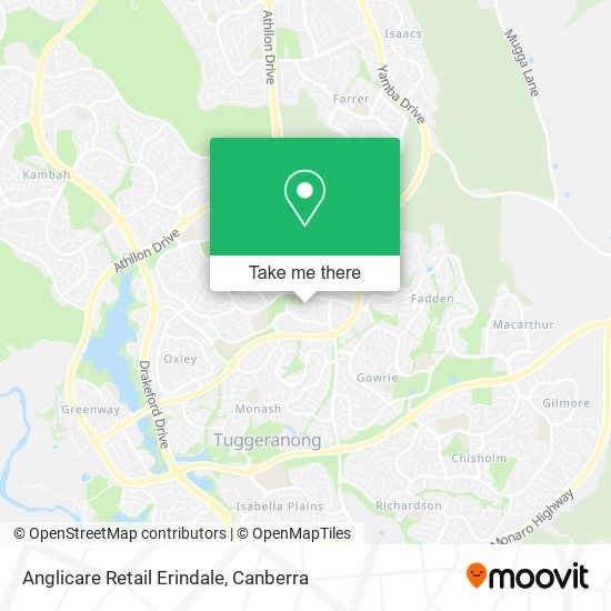 Anglicare Retail Erindale map