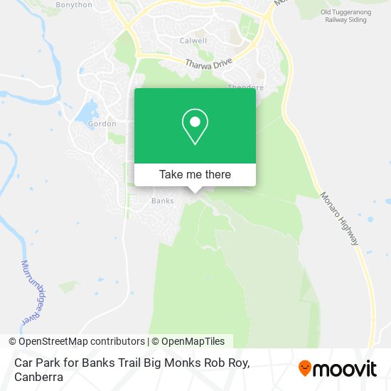 Car Park for Banks Trail Big Monks Rob Roy map