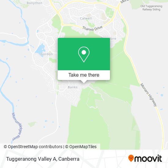 Tuggeranong Valley A map
