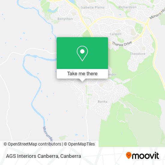 Mapa AGS Interiors Canberra