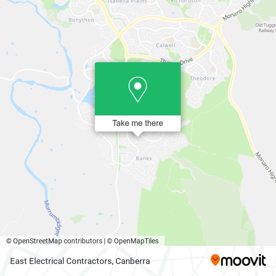 East Electrical Contractors map