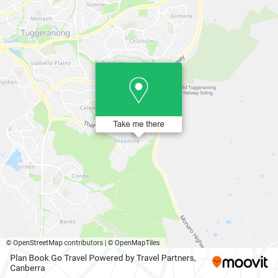 Plan Book Go Travel Powered by Travel Partners map