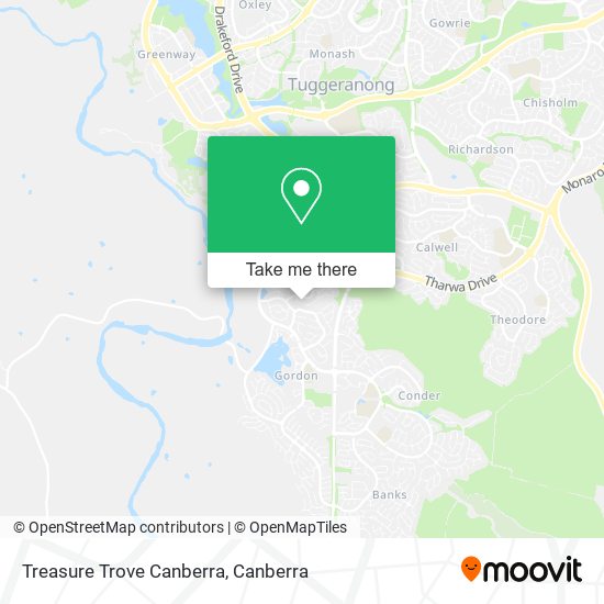 Treasure Trove Canberra map