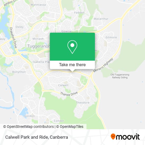 Calwell Park and Ride map