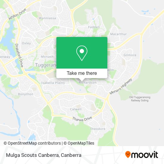 Mulga Scouts Canberra map