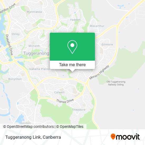 Tuggeranong Link map