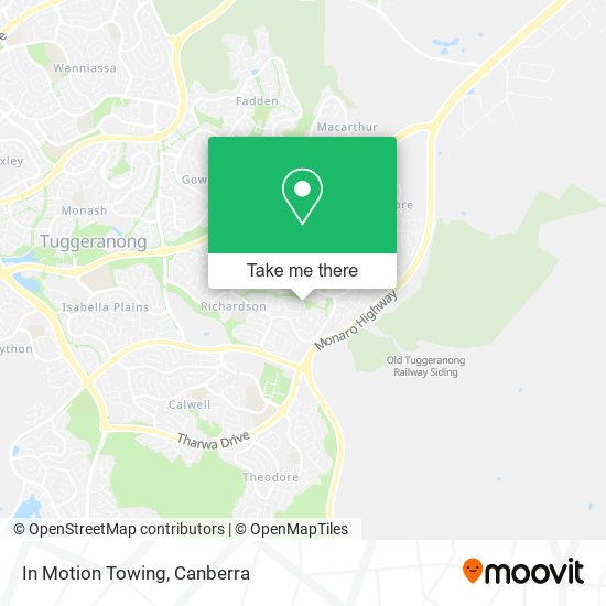 In Motion Towing map