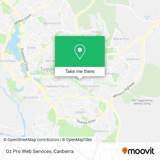 Oz Pro Web Services map