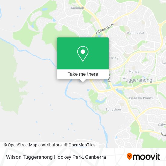 Wilson Tuggeranong Hockey Park map