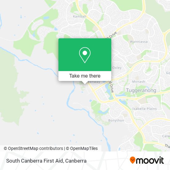 South Canberra First Aid map