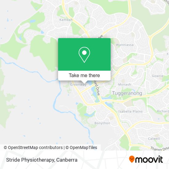 Stride Physiotherapy map