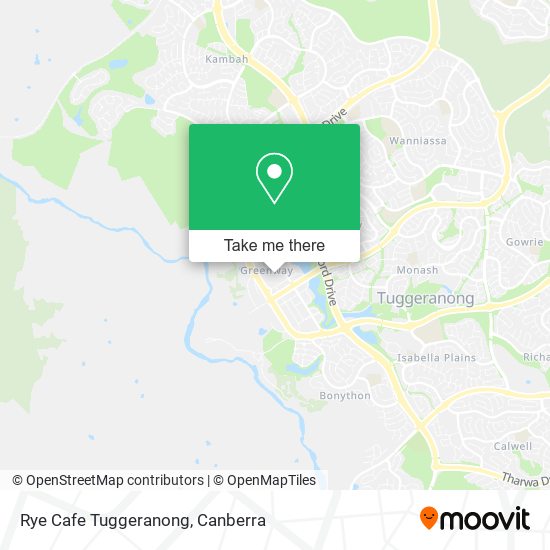 Mapa Rye Cafe Tuggeranong