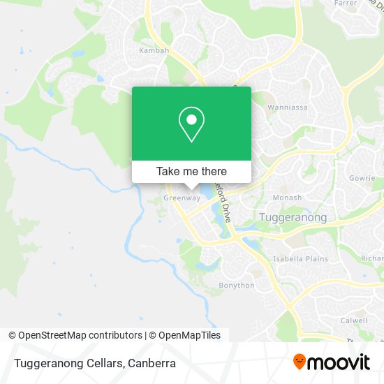 Tuggeranong Cellars map