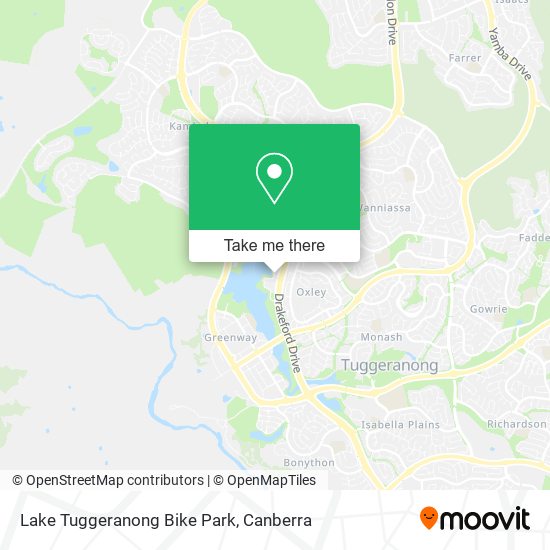 Lake Tuggeranong Bike Park map