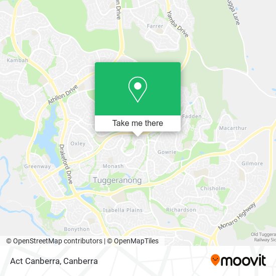 Act Canberra map