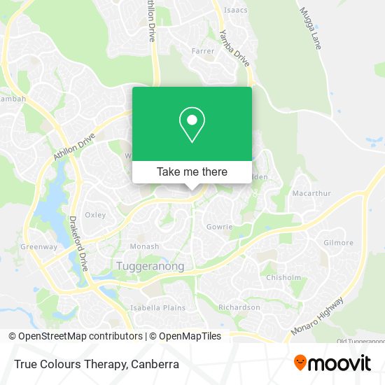 True Colours Therapy map