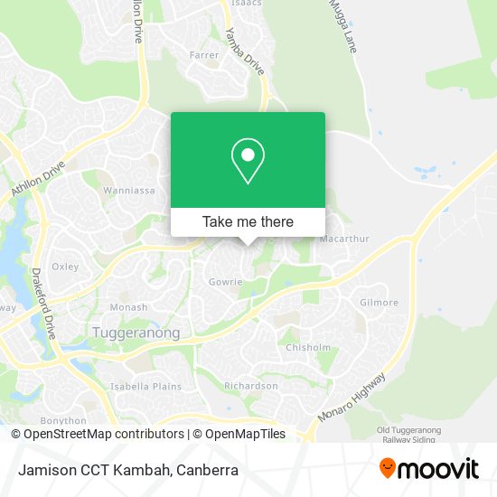 Jamison CCT Kambah map