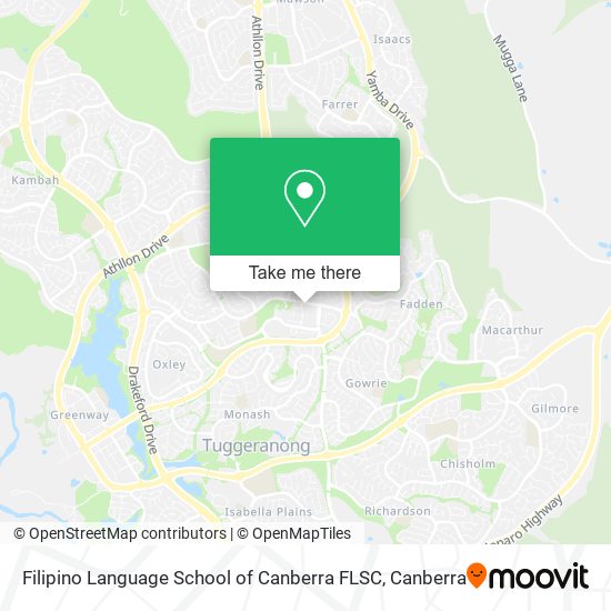 Filipino Language School of Canberra FLSC map