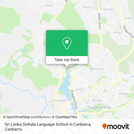 Mapa Sri Lanka Sinhala Language School in Canberra