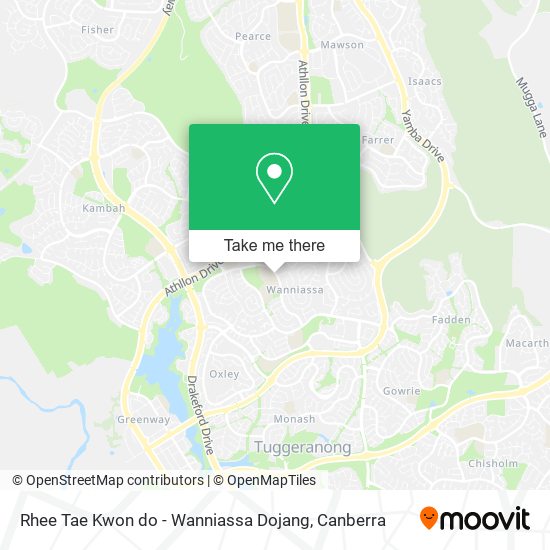 Rhee Tae Kwon do - Wanniassa Dojang map