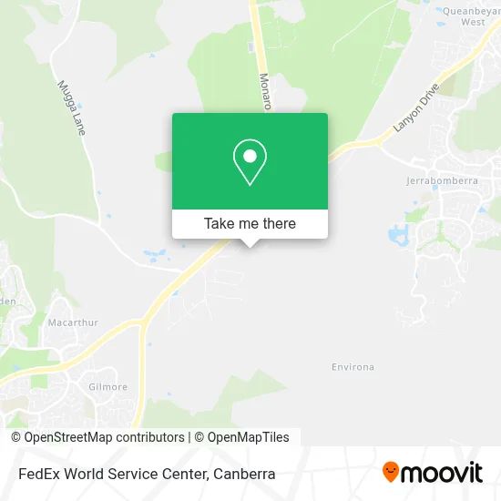 Mapa FedEx World Service Center