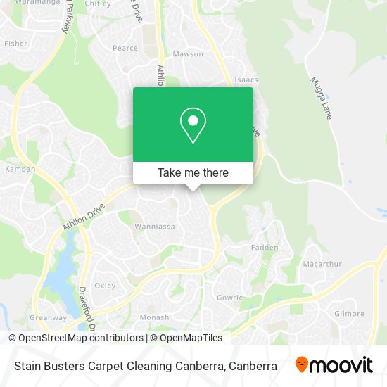 Stain Busters Carpet Cleaning Canberra map