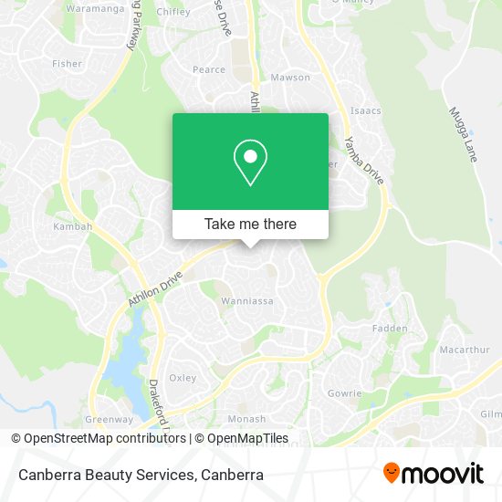 Canberra Beauty Services map