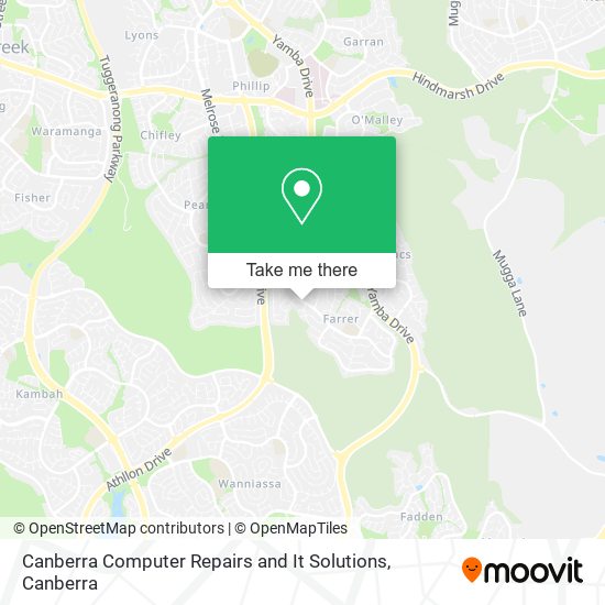 Mapa Canberra Computer Repairs and It Solutions