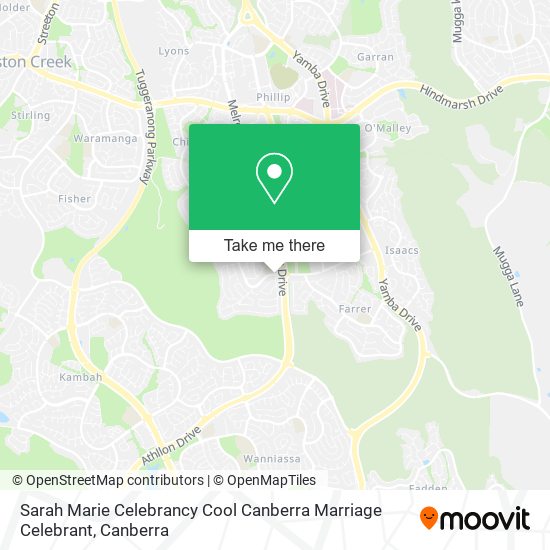 Sarah Marie Celebrancy Cool Canberra Marriage Celebrant map