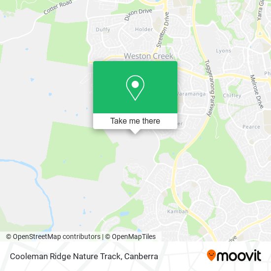 Cooleman Ridge Nature Track map