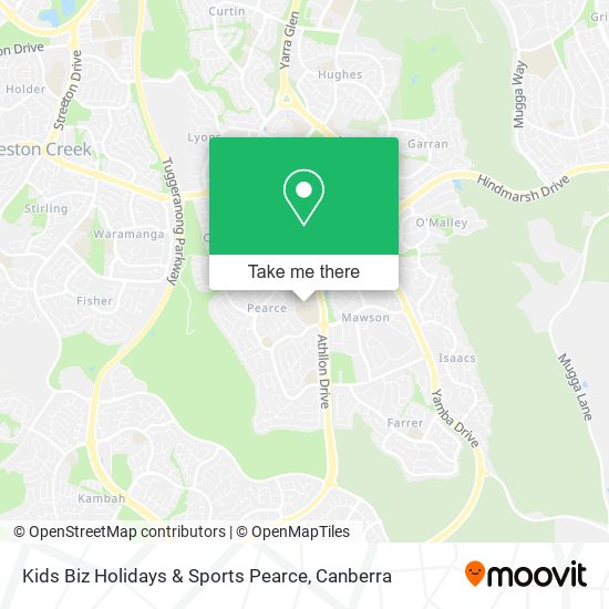 Kids Biz Holidays & Sports Pearce map