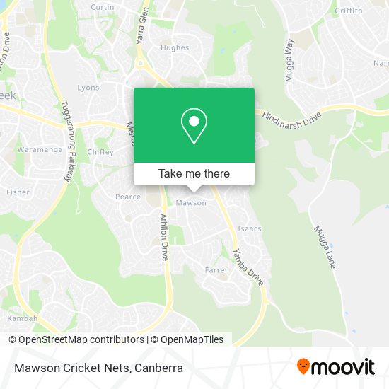 Mawson Cricket Nets map