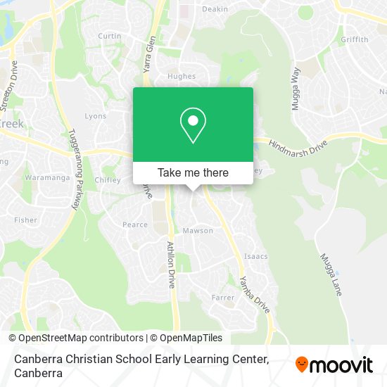 Mapa Canberra Christian School Early Learning Center