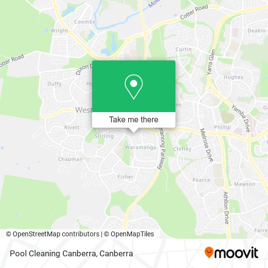 Mapa Pool Cleaning Canberra