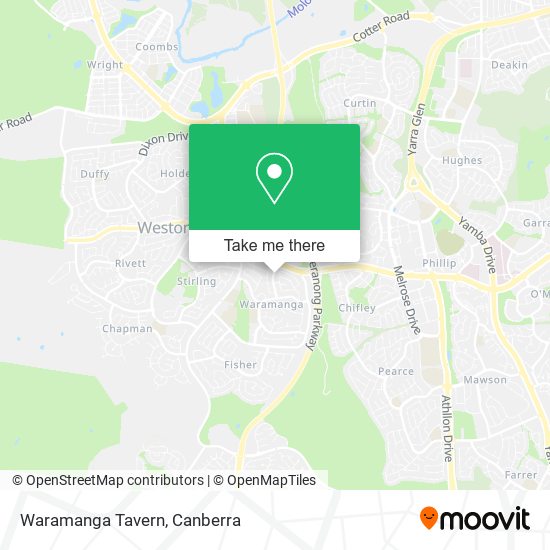 Waramanga Tavern map