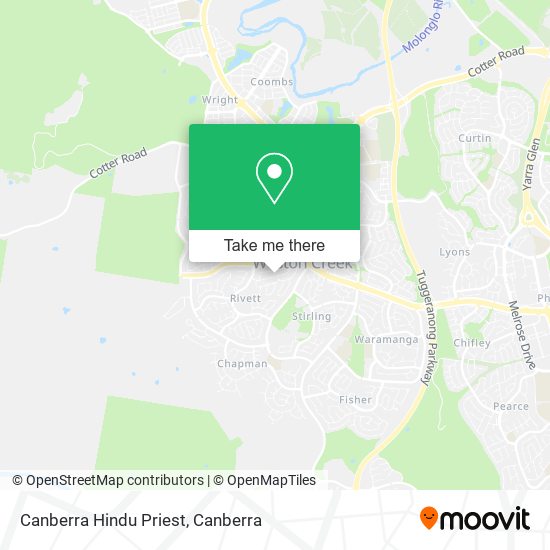 Canberra Hindu Priest map