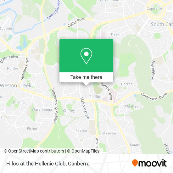 Fillos at the Hellenic Club map
