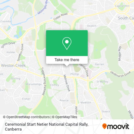 Ceremonial Start Netier National Capital Rally map