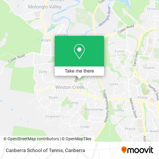 Canberra School of Tennis map